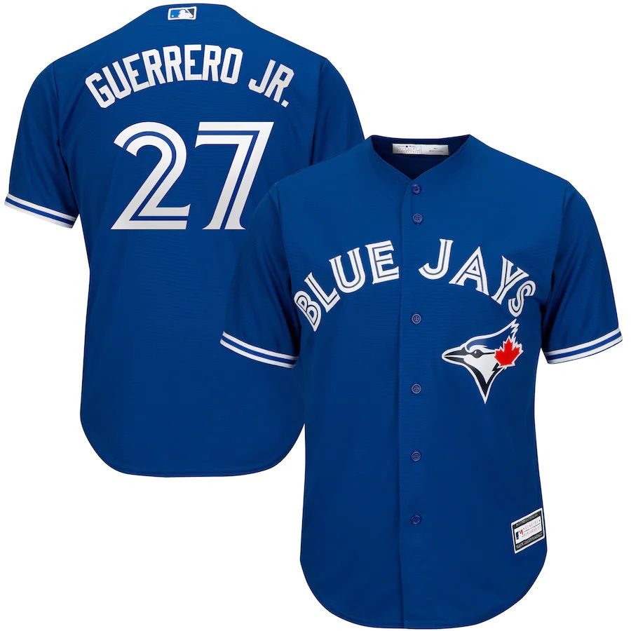 Mens Toronto Blue Jays 27 Vladimir Guerrero Jr. Royal Big & Tall Replica Player MLB Jerseys